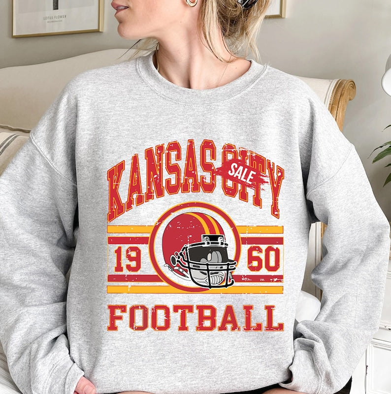 Vintage Football Game Day Crewneck Sweatshirt