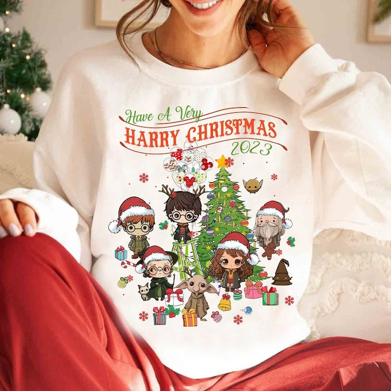 Funny HP Wizard Have A Very Harry Christmas 2023 Sweatshirt