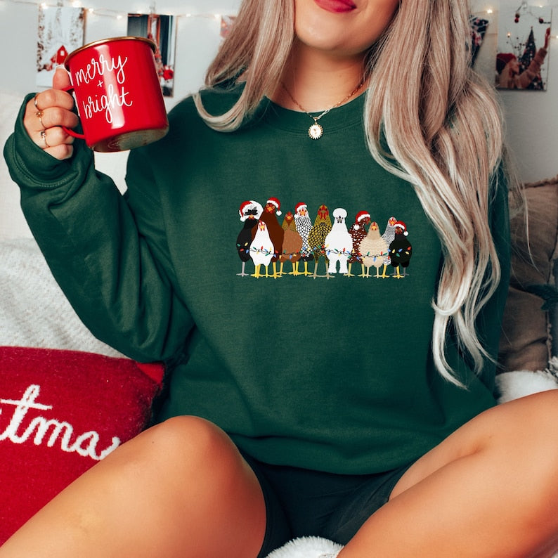 Christmas Chickens Sweatshirt