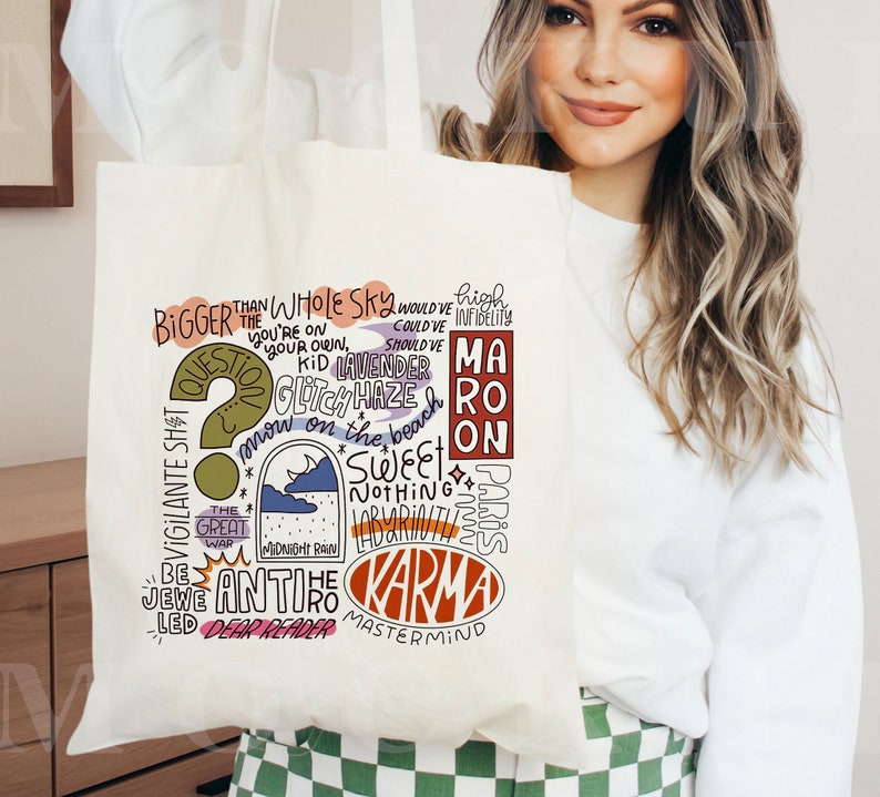 TS Midnights Album Canvas Tote Bag