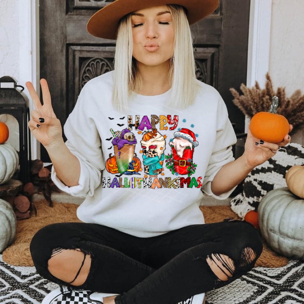 Happy Hallothanksmas Casual Hoodie