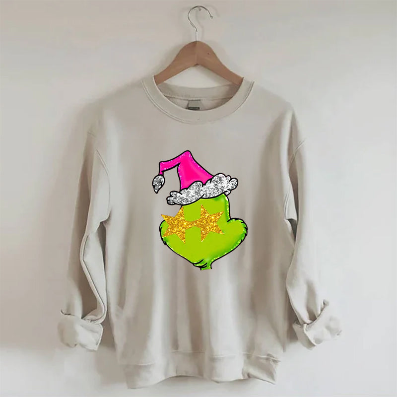 Christmas Print Crew Neck Sweatshirt