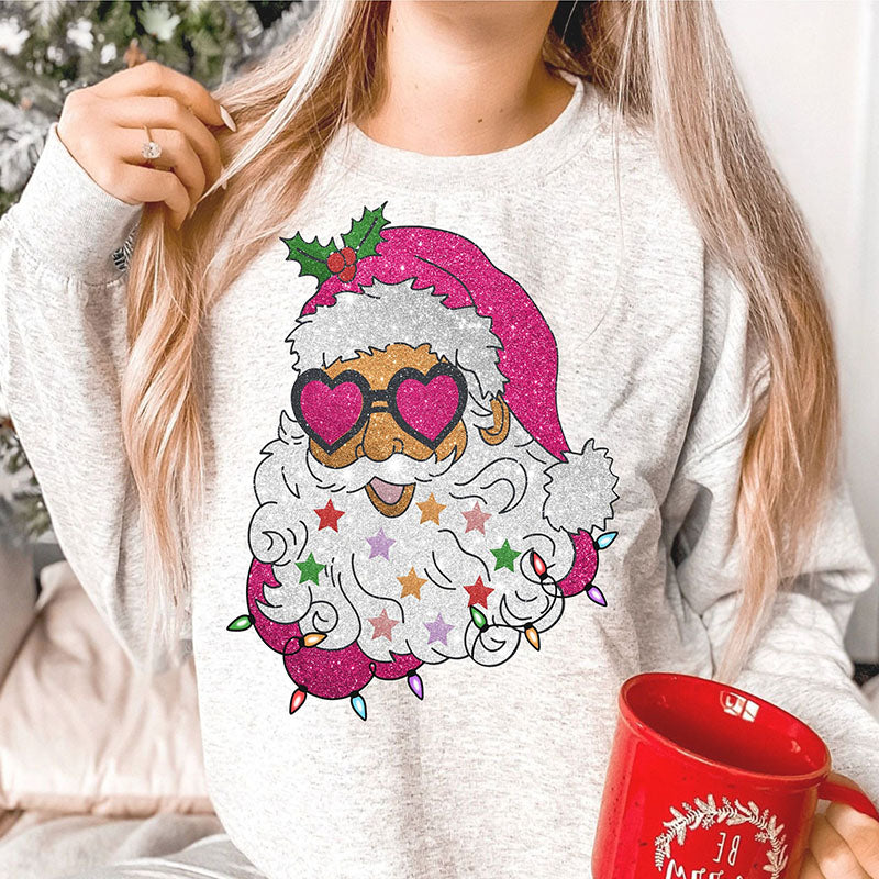 Santa with Sunglasses Cute Sweatshirt