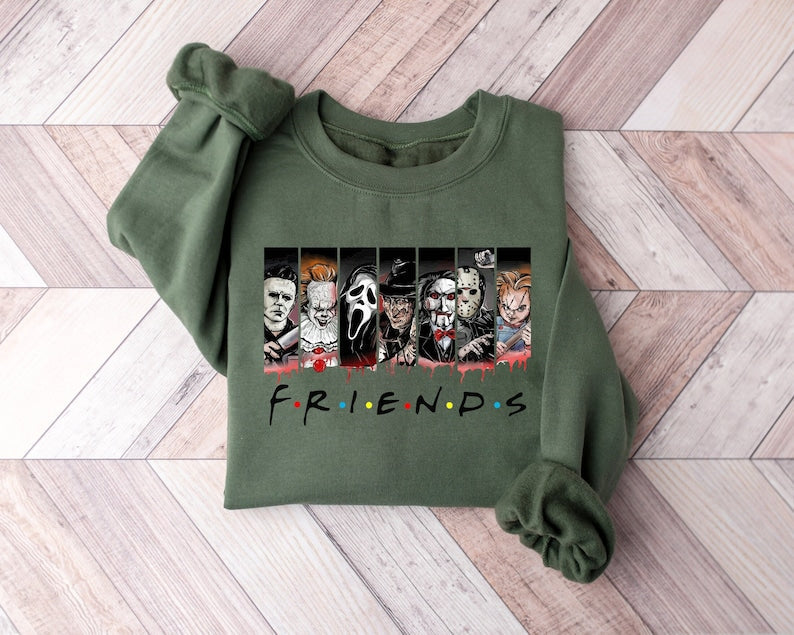 Horror Characters Friends Sweatshirt