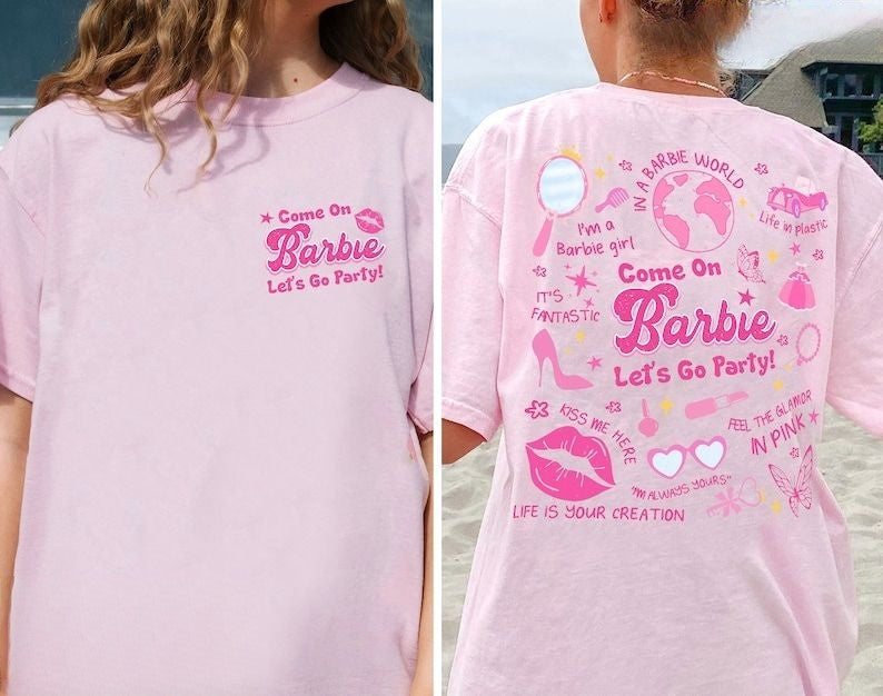Let's Go Party Retro Barbie T-shirt