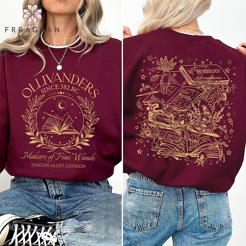 Wizard Book Ollivanders Wand Shop Sweatshirt