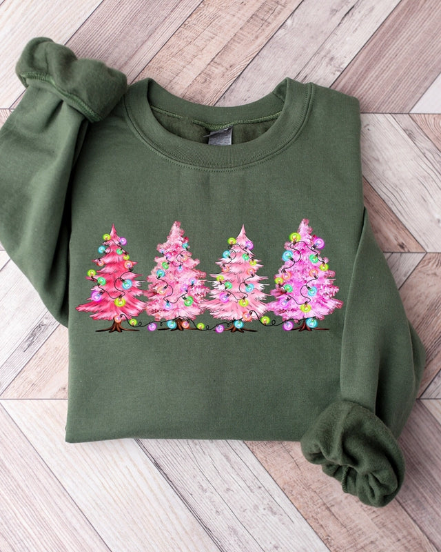 Print Christmas Tree Sweatshirts