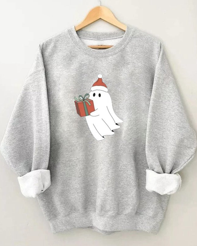 Funny Christmas Ghost Santa Sweatshirt